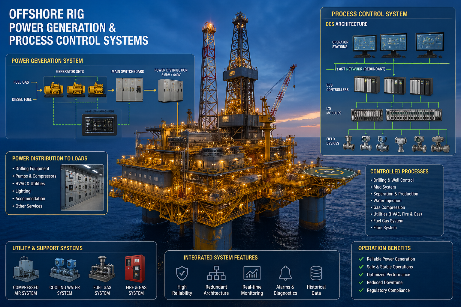 Oil & Gas overview — integrated subsystems and key benefits